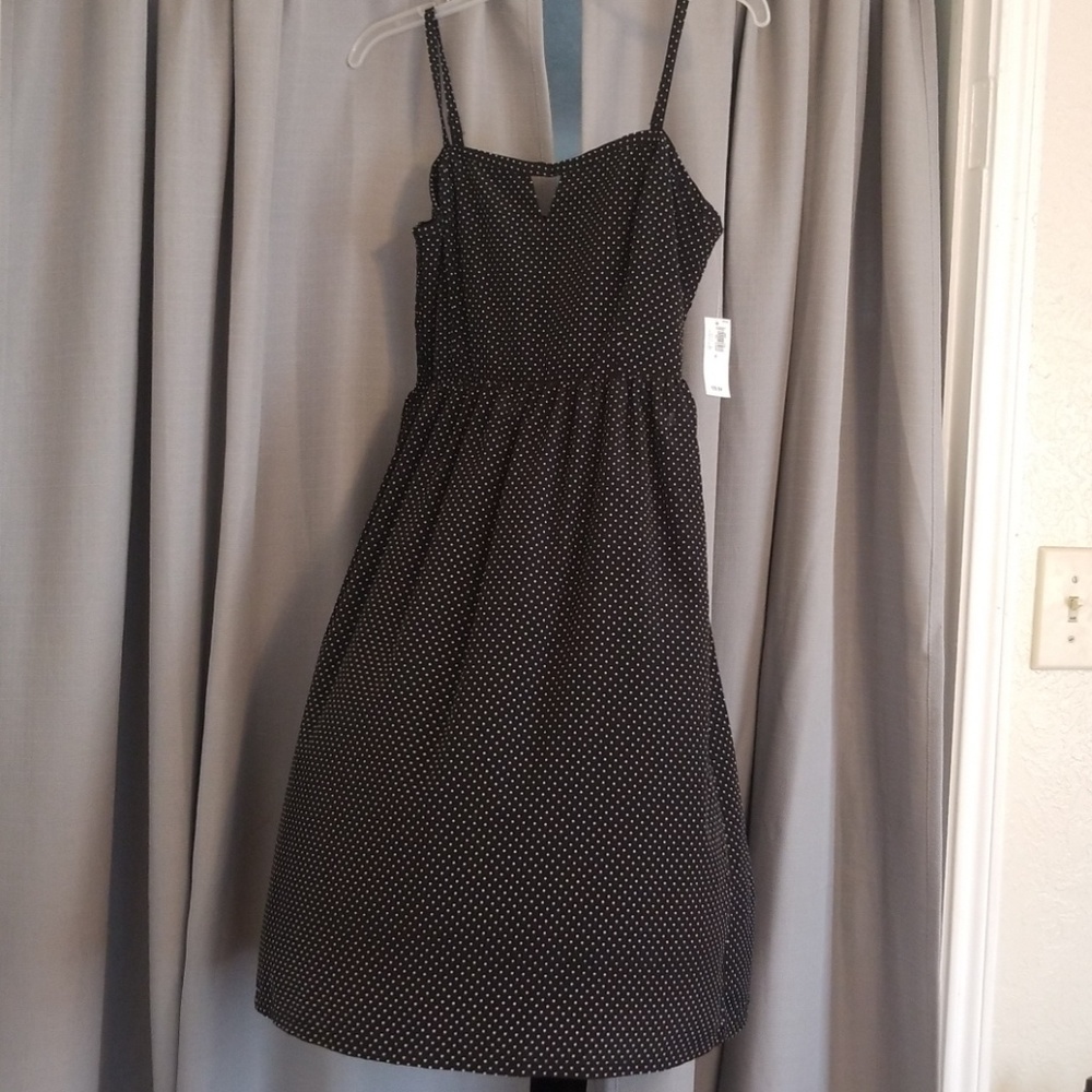 Black & white polka dot dress